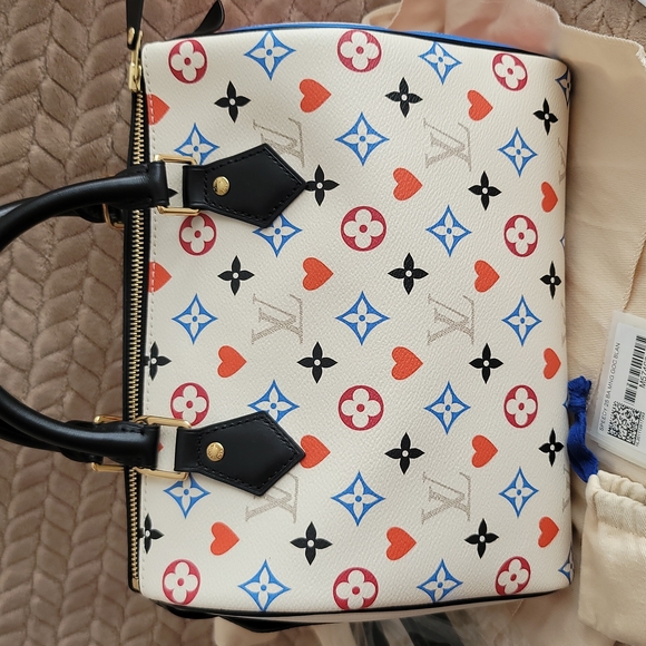 Speedy 25 Louis Vuitton Game On Canvas Giant Monogram Cross Body Handbag - Picture 3 of 16